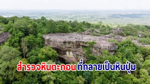ขสป.ภูสีฐาน ร่วมกับพิพิธภัณฑ์สิรินธร กรมทรัพยากรธรณี สำรวจหินตะกอนที่กลายเป็นหินปุ่มบริเวณภูผาผึ้งแหล่งธรณีที่สำคัญ จ.กาฬสินธุ์