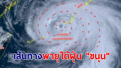 พายุไต้ฝุ่น "ขนุน" เคลื่อนตัวจากแปซิฟิก คาดไม่กระทบไทย
