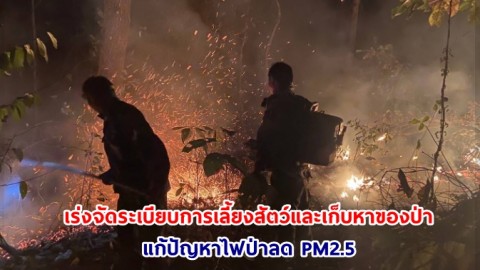 อส.รับนโยบายข้อสั่งการรมว.ทส.ปรับแผนตรึงพื้นที่ เร่งจัดระเบียบการเลี้ยงสัตว์และเก็บหาของป่าแก้ปัญหาไฟป่าลด PM2.5