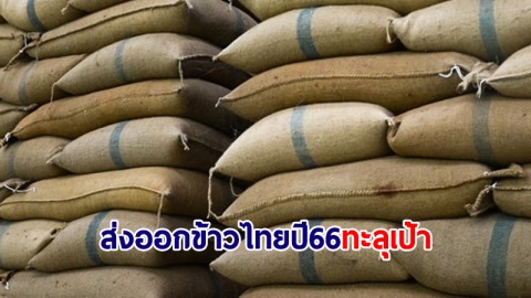 ส่งออกข้าวไทยปี 66 ทะลุเป้า 8.76 ล้านตัน ตั้งเป้าปีนี้เพิ่มเป็น 7.5 ล้านตัน