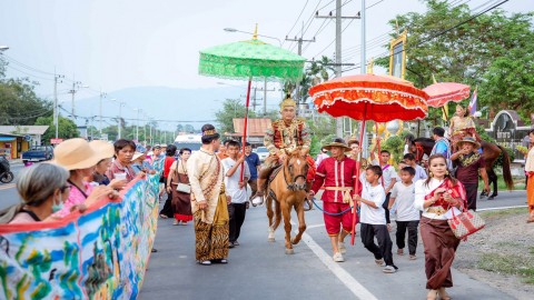  งานบุญแห่ผะเหวดเข้าเมือง ฟังเทศน์มหาชาติ ณ วัดวังยายฉิม