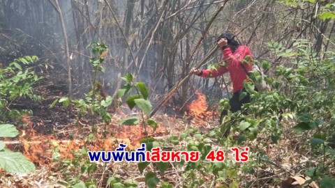 เจ้าหน้าที่ไฟป่าขุนตาล-ผาเมือง ดับไฟป่าสำเร็จ พบพื้นที่เสียหาย 48 ไร่